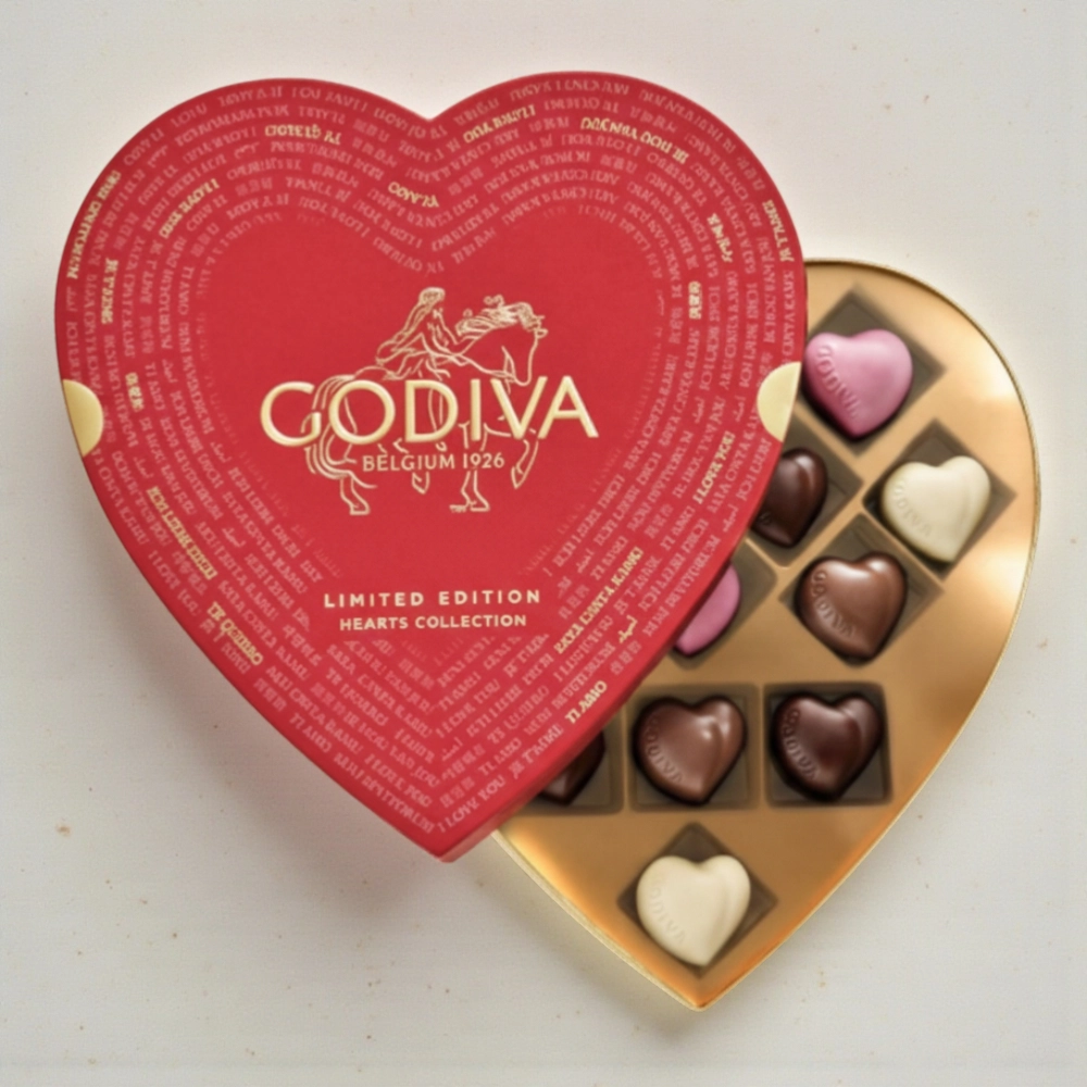 Godiva Paper Heart Gift Box Big